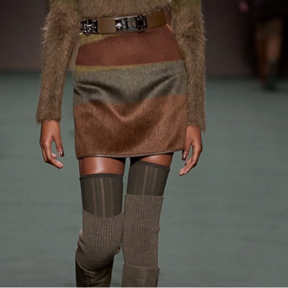 Hermès Brushed Cashmere Skirt